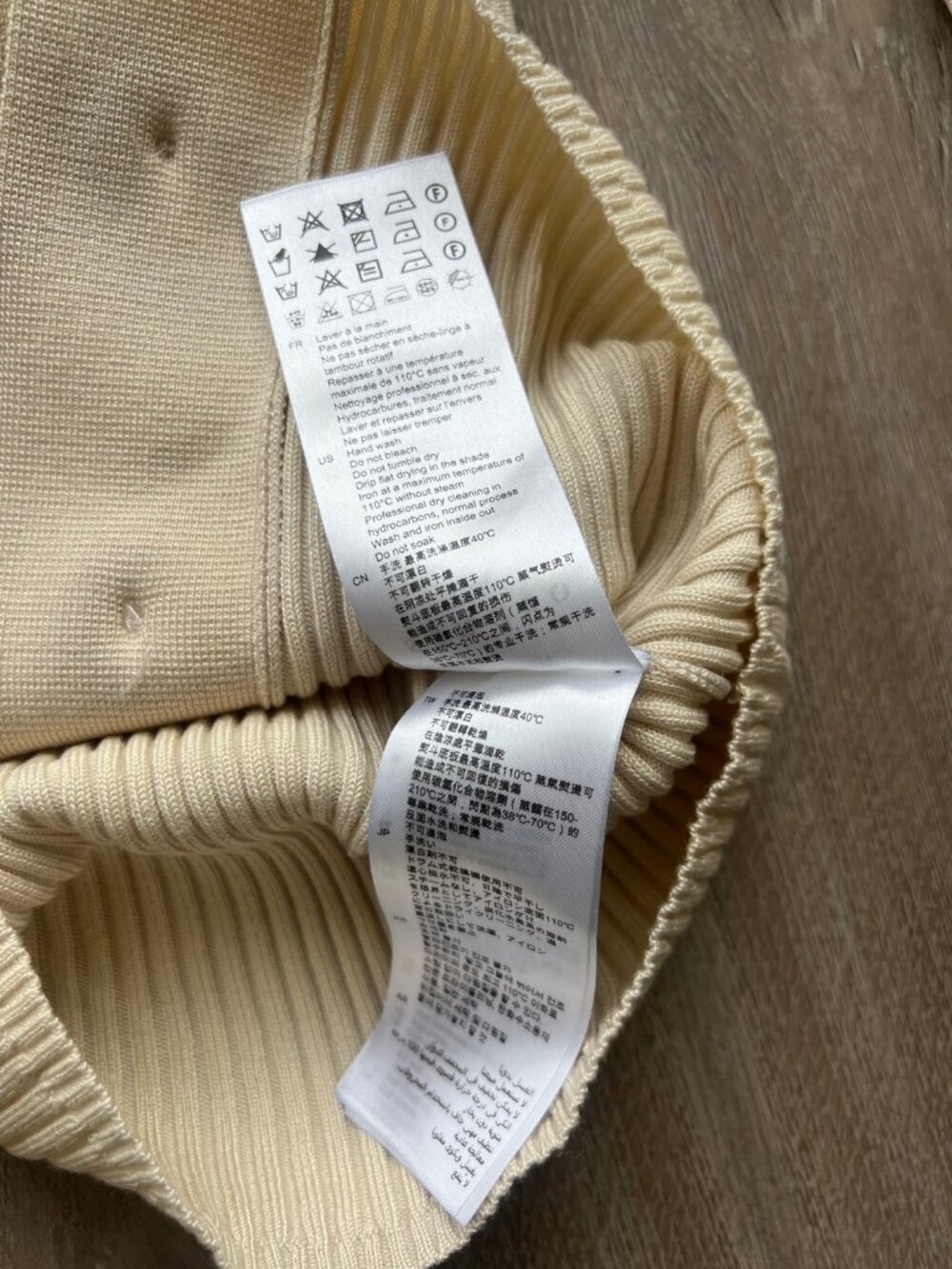 Sandro Paris Cream Ribbed Button Cardigan - Picture 7 of 7